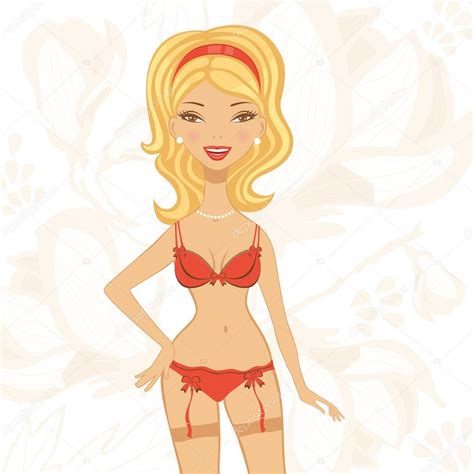 Beautiful Woman In Lingerie Stock Vector Image By Japanez