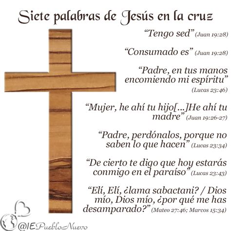 Siete Palabras De Jesús En La Cruz La Cruz De Jesus Siete Palabras