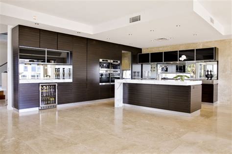 This vanity was modernised by resurfacing the doors in gloss white two pack. Contemporary Kitchen Design Soverign Island Gold Coast Australia - Kitchen - Brisbane - by ...