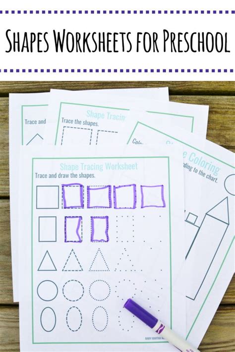Shapes Worksheets For Preschool Free Printables Mary Martha Mama