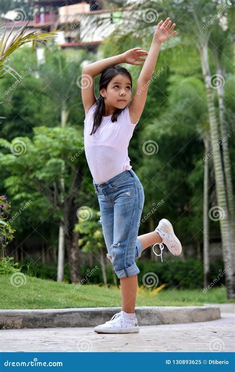 Posing Filipina Girl Standing Stock Image Image Of Modeling Pose 130893625