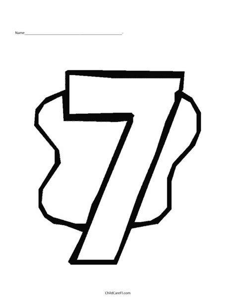 Number 7 Coloring Pages Peace Gesture Peace