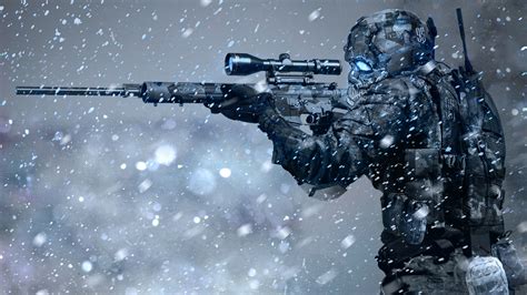 Sci Fi Soldier Sniper Rifle 4k Hd Wallpaper