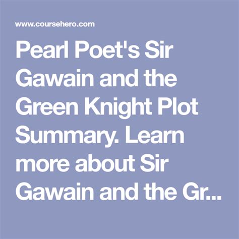 Sir Gawain And The Green Knight Plot Summary Course Hero Green Knight Knight Plot Diagram