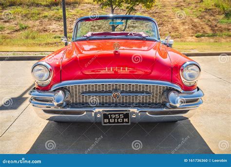 Red Vintage 1955 Buick Convertible Classic Car Editorial Image Image