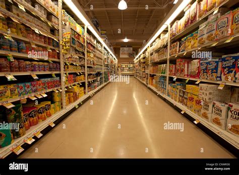 Isle In The Grocery Store Stock Photo Alamy