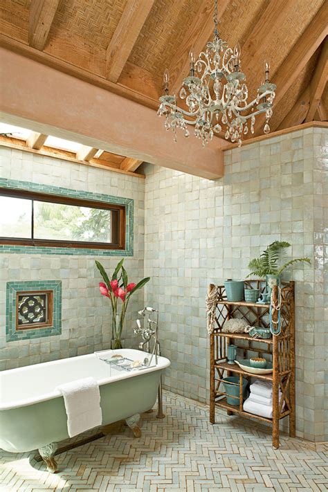 This Master Bathrooms Shimmering Moroccan Tiles Are A Softer Take On