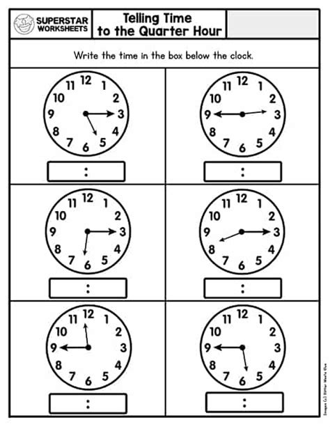 Free Printable Telling Time Worksheets Grade 3