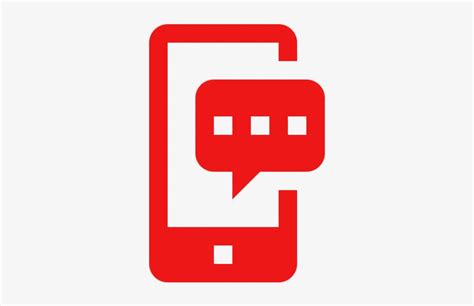 Text Message Icon Red