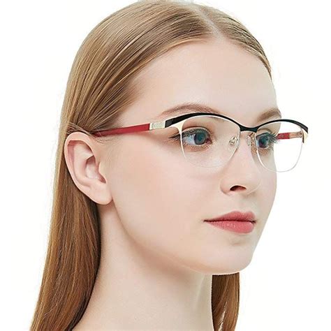 occi chiari women shining rectangular metal optical eyewear frame with clear lenses review