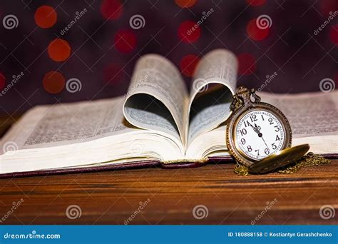 A Pocket Watch With Book Background Stock Photo Image Of Pocket