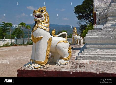 A Chinle Is Half Lion And Half Dragon And Guards A Buddhist Shrine
