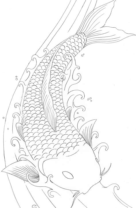 koi fish coloring pages    print