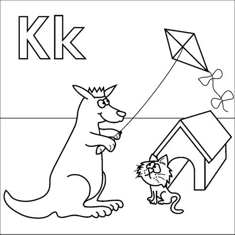 Letter K coloring page - Coloring Pages 4 U