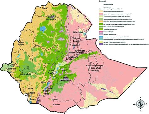 Figure 1 An Overlay Of The Protected Areas Marked In Ethiopia Over