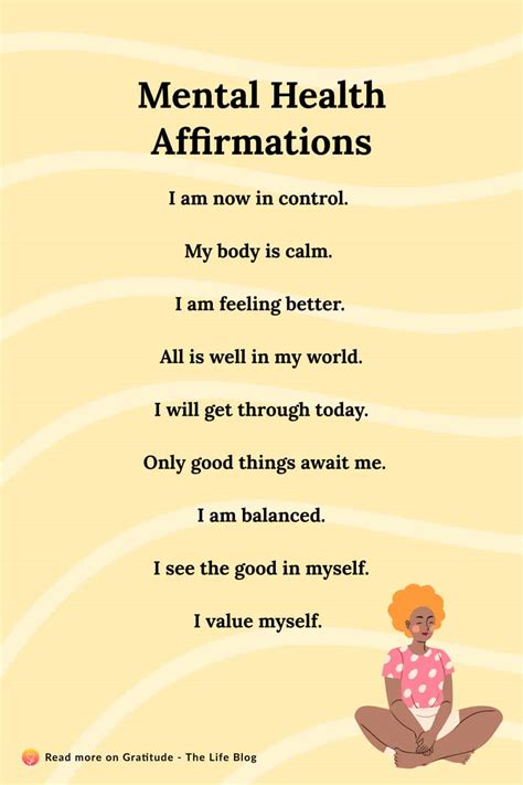 Mental Health Affirmations For Mental Peace Strength