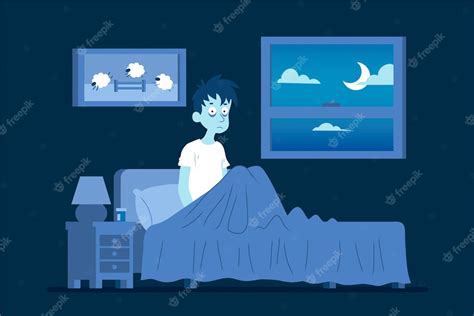 Free Vector Insomnia Concept Illustrated
