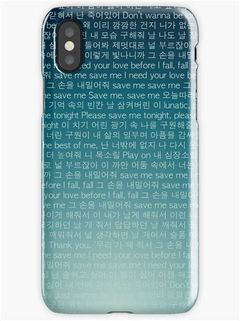 Bts Save Me Lyrics Phone Case Iphone Cases And Covers By