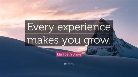 Elisabeth Shue Quote Every Experience Makes You Grow