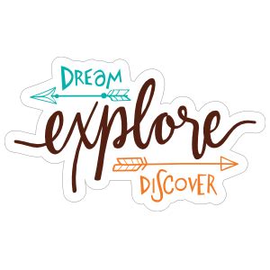 Dream Explore Discover Sticker