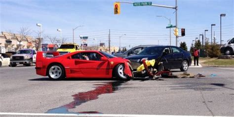 Ferrari F40 Destroyed In Toronto After Red Light Running Crash