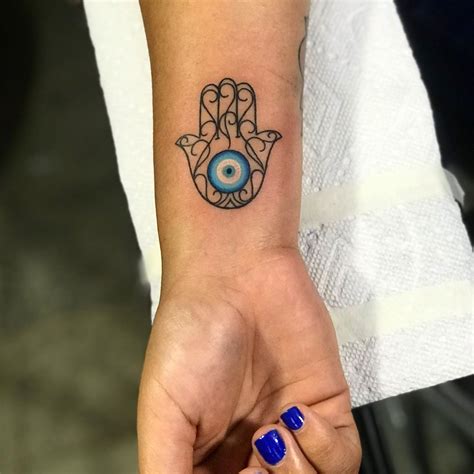 245 Spiritual Hamsa Tattoo Designs 2021 Hand With Eye Ideas