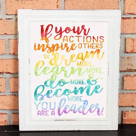 Buy Inspirational Quotes Wall Art If Your Actions Inspire People