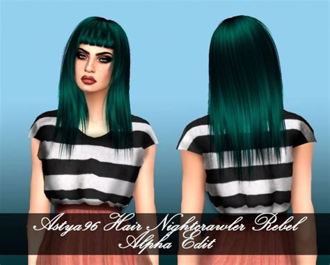 Nightcrawler Hair Rebel Alpha Edit At Astya96 Sims 4 Updates
