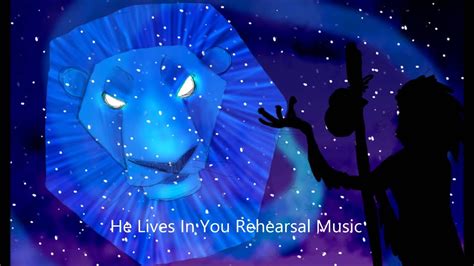 He Lives In You Rehearsal Music Youtube