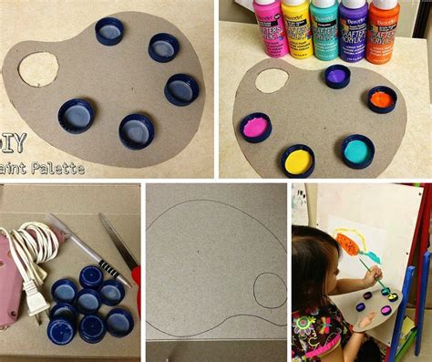 Cómo Hacer Una Paleta De Pintor Con Tapones Manualidades Escolares