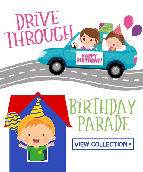 Drive Thru Birthday Parade Printerfairy