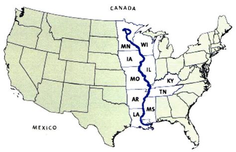 Mississippi River Map Of Us United States Map Pawtastic Blog The End Of It Gets Caught By