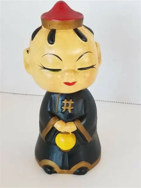 vintage asian oriental bobblehead doll nodder made in japan 19 95 picclick