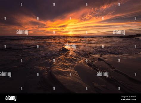 Sunset At Newport Beach California Stock Photo Alamy