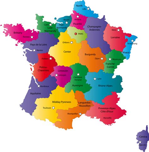 Frankreich Karte Provinzen