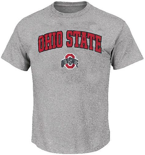 Ohio State Buckeyes Grey Arched Short Sleeve T Shirt By J America