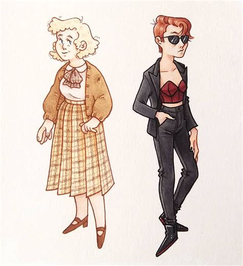 Female Presenting Aziraphale And Crowley Because Yes Edi Fan Art Good Omens Book Old Married