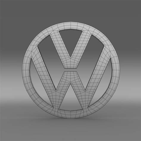Volkswagen Logo 3d Model Flatpyramid