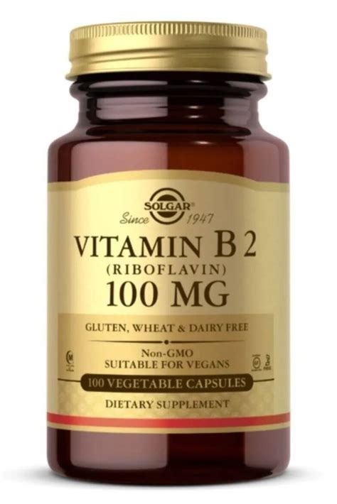 Solgar Vitamin B2 Riboflavin 100 Mg 100 Kapsül