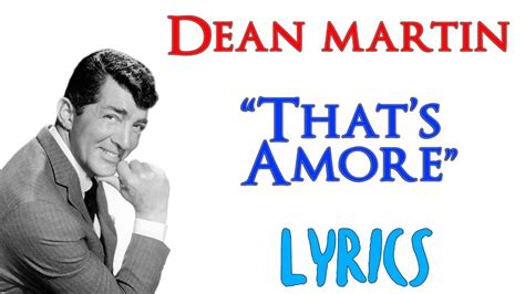 # перевод песни sway (dean martin). Dean Martin - That's Amore - (Lyrics) ᴴᴰ ENG ITA - YouTube