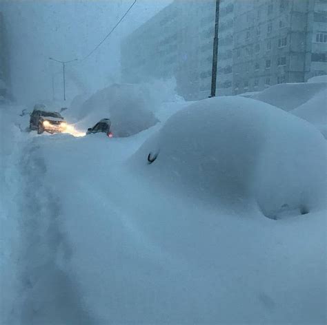 Extreme Winter In Northern Siberia Norilsk Buried Under The Snow