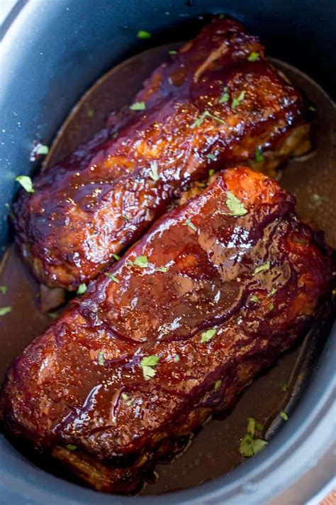 Slow Cooker Barbecue Ribs Dinner Then Dessert