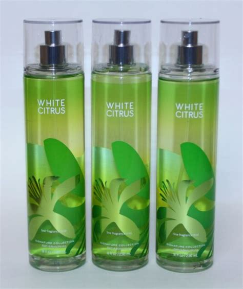 3 Bath And Body Works White Citrus Fine Fragrance Mist 8 Fl Oz Ebay