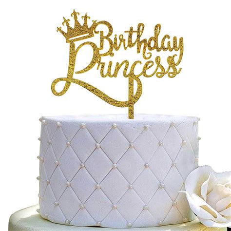 Happy Birthday Cake Topper Glitter Cake Topper In Gold Birthday Hot