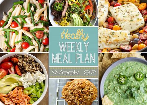 healthy weekly meal plan 92 yummy healthy easy