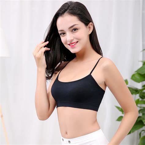 Sexy Girls Tube Tops With Straps Seamless Stretch Nylon Cropped Top