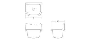 Kohler bannon service sink kohler bannon collection recommended accessories: Bannon 24" x 20-1/4" wall-mounted or P-trap mounted ...