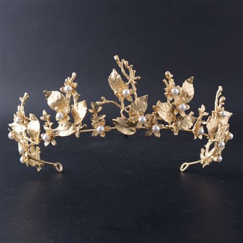 Buy Baroque Vintage Gold Leaf Branch Bridal Tiaras