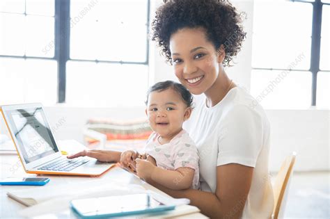 Mother Working From Home Stock Image F0151730 Science Photo Library