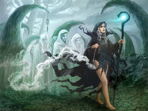 Mage 2k Female Girls Occult Fantasy Woman Dark Magic Girl